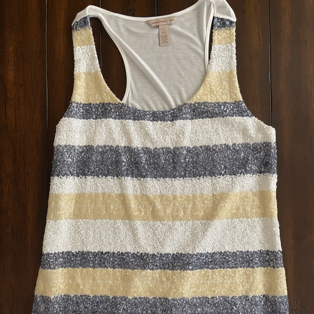 Banana Republic Women’s Sequin Racer-back Tank - Large